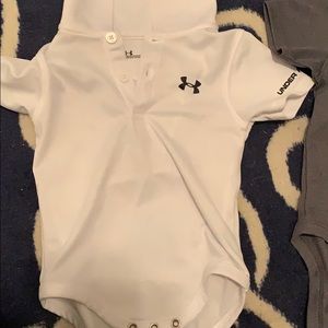 Two Under Armour collared onesies